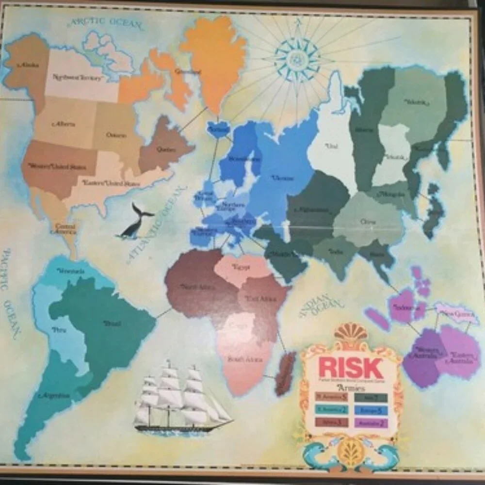VTG 1980 Parker Brothers RISK‎ World Conquest Board Game